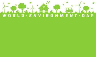 World Environment Day background with copy space area vector