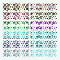 Gradient Color Directional Bullet Point vector