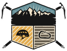 Voyage randonnée aventure coloré la nature badge png