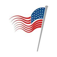 americano bandera logo concepto diseño vector