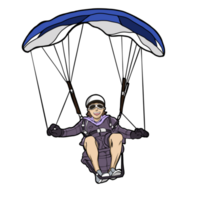 parapente extrême sport en volant dans le ciel png