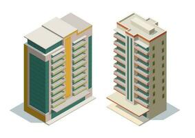 town apartment or office  buildings vector