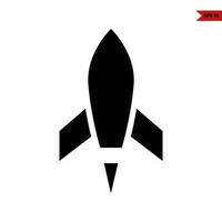 rocket glyph icon vector