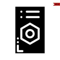 null in paper glyph icon vector