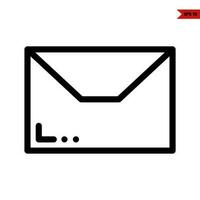 mail line icon vector