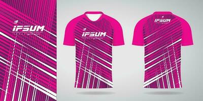 rosado púrpura jersey deporte uniforme camisa diseño modelo vector