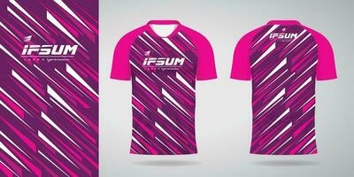 rosado púrpura jersey deporte uniforme camisa diseño modelo vector