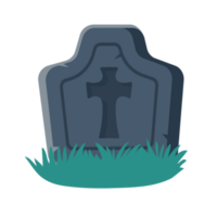 cartoon gravestones of the dead The crucifix on the grave halloween night horror png