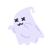 Halloween cute little ghost design on a transparent background. Ghost PNG  with abstract shapes. Halloween white ghost party element image. Ghost PNG  with a scary face. 11016938 PNG