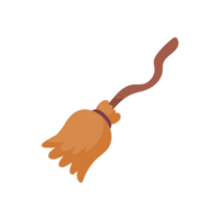 witch magic broom For flying in the sky on Halloween night. broom for cleaning the house png