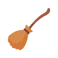 witch magic broom For flying in the sky on Halloween night. broom for cleaning the house png