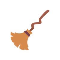 witch magic broom For flying in the sky on Halloween night. broom for cleaning the house png