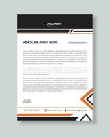 Clean and professional corporate company business letterhead template design,. vector