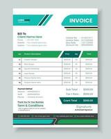 Invoice minimal design template. Bill form business invoice accounting vector