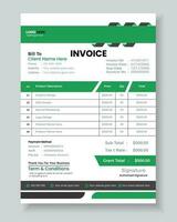 Invoice minimal design template. Bill form business invoice accounting vector