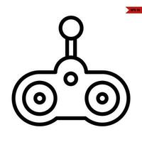 knob remote  game car automatic line icon vector