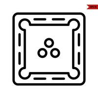 ball billiard in table line icon vector