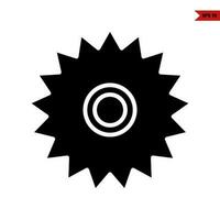 gear glyph icon vector