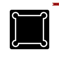 game pad glyph icon vector