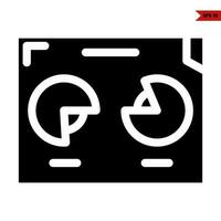 chart in frame glyph icon vector