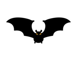 fladdermus silhuett med skrämmande ondska ögon. vampyr offer på halloween natt png
