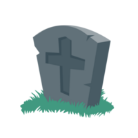 cartoon gravestones of the dead The crucifix on the grave halloween night horror png