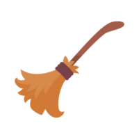 witch magic broom For flying in the sky on Halloween night. broom for cleaning the house png