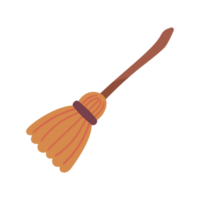 witch magic broom For flying in the sky on Halloween night. broom for cleaning the house png