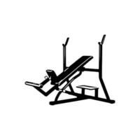 Bench Press Machine Vector. vector