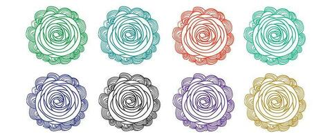 Roses set hand drawn pencil sketch, coloring page, and book, Rose flower outline, illustration ink art. rose vector art.