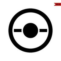 steering wheel glyph icon vector