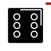 dice game glyph icon vector