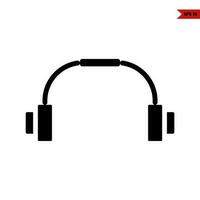 earphone glyph icon vector