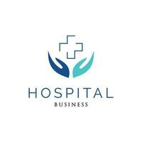Hospital, Medical or Cross Plus Icon Logo Design Template vector