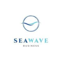 Sea Wave Icon Logo Design Template vector