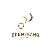 Initial Letter O Boomerang Icon Logo Design Template vector