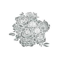 Bouquet of rose hand drawn pencil sketch, coloring page, and book, Rose flower outline, illustration ink art. rose vector art.