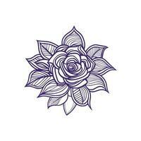 Roses hand drawn pencil sketch, coloring page, and book, Rose flower outline, illustration ink art. rose vector art.