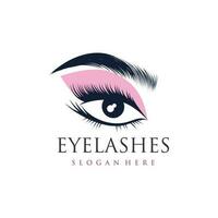 Eyelashes logo idea for beauty with modern style vector