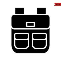 backpack glyph icon vector