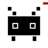 robot glyph icon vector