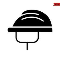 helmet construction glyph icon vector