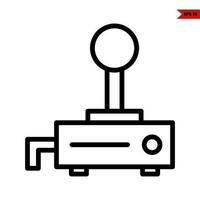 knob game car automatic line icon vector