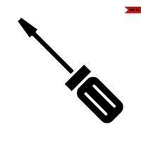 screwdriver glyph icon vector