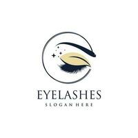 Eyelashes logo idea for beauty with modern style vector