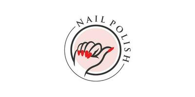 Nail polish logo idea for beauty with style modern vector