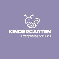 Kindergarden logo template. A clean, modern, and high-quality design logo vector design. Editable and customize template logo