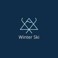 Ski Resort logo template. A clean, modern, and high-quality design logo vector design. Editable and customize template logo