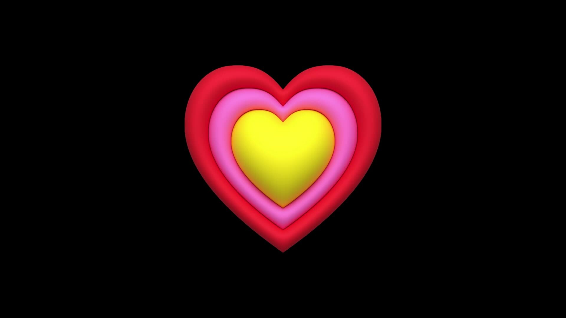 Animated red heart icon on black background. 24128790 Stock Video at