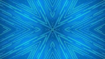 3D abstract digital technology animated blue light particles on blue gradient background video